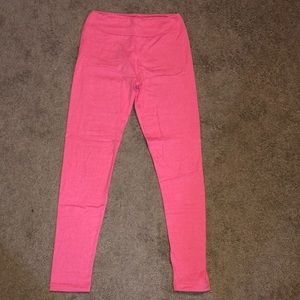 LulaRoe pink leggings, One size